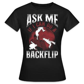 Parkour Free Running Traceur - T-shirt Femme - noir - Devant - AI Model Female 172 dark (172cm)