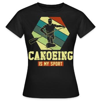 Canoë Canoë De Course Canoë - T-shirt Femme - noir - Devant - AI Model Female 172 dark (172cm)