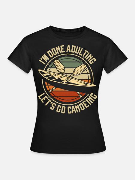 Canoë Canoë Vintage Rétro Je suis - T-shirt Femme - noir