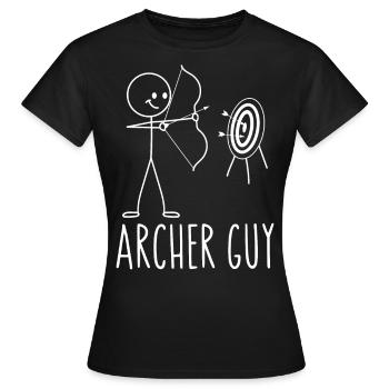 Archery Bow Archer Vintage Archer - Frauen T-Shirt - Schwarz - Vorne - AI Model Female 172 dark (172cm)