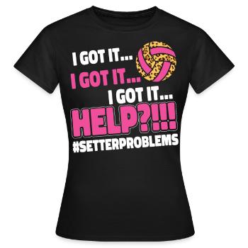 Volleyball Player Team Setter - Women's T-Shirt - black - Front - AI Model Female 172 dark (172cm)