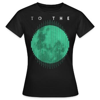 Crypto Trading Stock Chart Cot to the Moon - T-shirt Femme - noir - Devant - AI Model Female 172 dark (172cm)