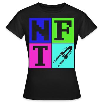 Crypto Art Lover Sign Non Fungible Token NFT - Women's T-Shirt - black - Front - AI Model Female 172 dark (172cm)