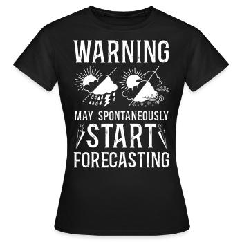 Météorologue Prévisions météorologiques - T-shirt Femme - noir - Devant - AI Model Female 172 dark (172cm)