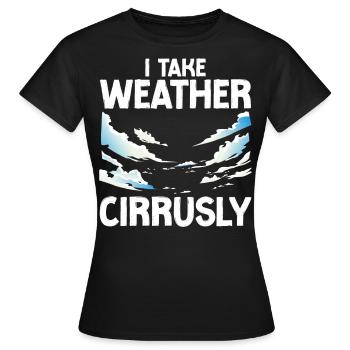 Météorologue Prévisions météorologiques - T-shirt Femme - noir - Devant - AI Model Female 172 dark (172cm)