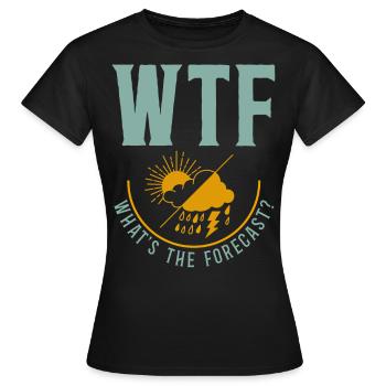 Météorologue Prévisions météorologiques - T-shirt Femme - noir - Devant - AI Model Female 172 dark (172cm)