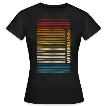Météorologue Prévisions météorologiques - T-shirt Femme - noir - Devant - AI Model Female 172 dark (172cm)