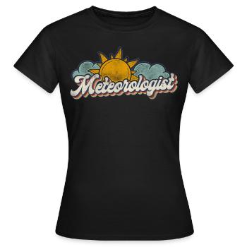 Météorologue Prévisions météorologiques - T-shirt Femme - noir - Devant - AI Model Female 172 dark (172cm)