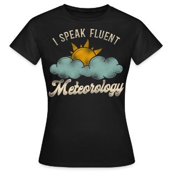 Météorologue Prévisions météorologiques - T-shirt Femme - noir - Devant - AI Model Female 172 dark (172cm)