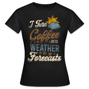 Météorologue Prévisions météorologiques - T-shirt Femme - noir - Devant - AI Model Female 172 dark (172cm)
