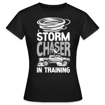 Storm Chaser Hurricane Meteorology - Frauen T-Shirt - Schwarz - Vorne - AI Model Female 172 dark (172cm)