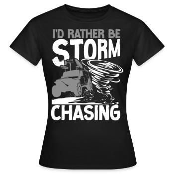 Storm Chaser Hurricane Meteorology - Frauen T-Shirt - Schwarz - Vorne - AI Model Female 172 dark (172cm)