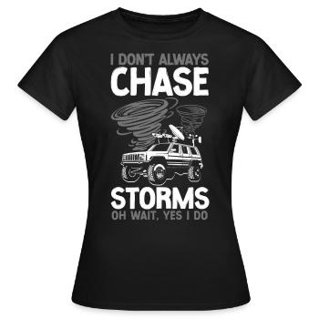 Storm Chaser Hurricane Meteorology - Frauen T-Shirt - Schwarz - Vorne - AI Model Female 172 dark (172cm)