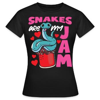 Serpent Serpent Serpent Les Serpents Sont Ma Confiture - T-shirt Femme - noir - Devant - AI Model Female 172 dark (172cm)