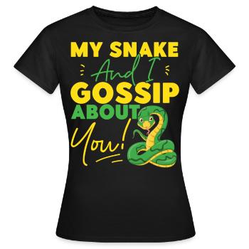 Serpent Serpent Mon Serpent Et Moi - T-shirt Femme - noir - Devant - AI Model Female 172 dark (172cm)