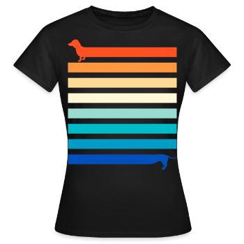 Tenue d’ami de chien, teckel de chien meilleur ami - T-shirt Femme - noir - Devant - AI Model Female 172 dark (172cm)