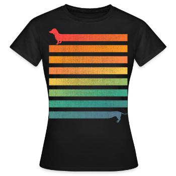 Tenue d’ami de chien, teckel de chien meilleur ami - T-shirt Femme - noir - Devant - AI Model Female 172 dark (172cm)