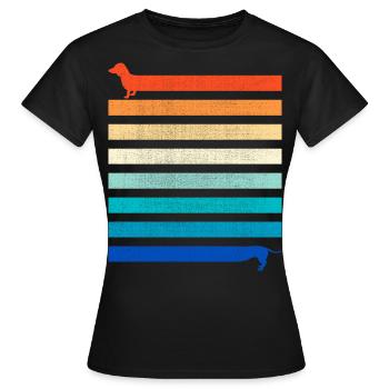 Tenue d’ami de chien, teckel de chien meilleur ami - T-shirt Femme - noir - Devant - AI Model Female 172 dark (172cm)
