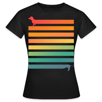 Tenue d’ami de chien, teckel de chien meilleur ami - T-shirt Femme - noir - Devant - AI Model Female 172 dark (172cm)