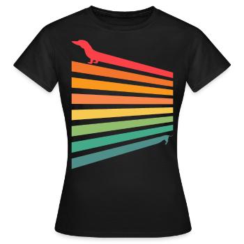Tenue d’ami de chien, teckel de chien meilleur ami - T-shirt Femme - noir - Devant - AI Model Female 172 dark (172cm)