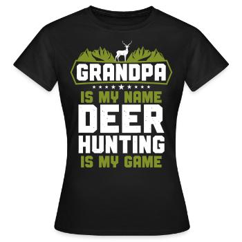 Chasseur de chasse au cerf - T-shirt Femme - noir - Devant - AI Model Female 172 dark (172cm)