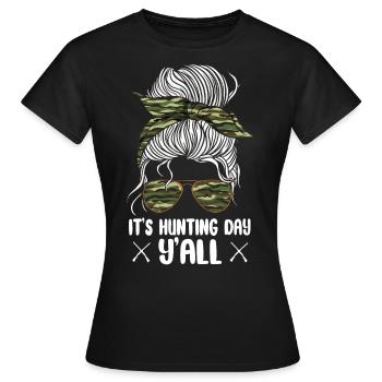 Chasseur de cerfs Fille - T-shirt Femme - noir - Devant - AI Model Female 172 dark (172cm)