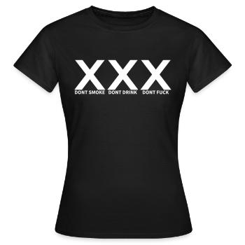 Straight Edge Vegan, anti-drug, punk - Women's T-Shirt - black - Front - AI Model Female 172 dark (172cm)