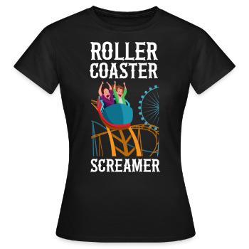 Roller Coaster Roller Coaster - Women's T-Shirt - black - Front - AI Model Female 172 dark (172cm)