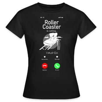 Roller Coaster Phone Display - Frauen T-Shirt - Schwarz - Vorne - AI Model Female 172 dark (172cm)