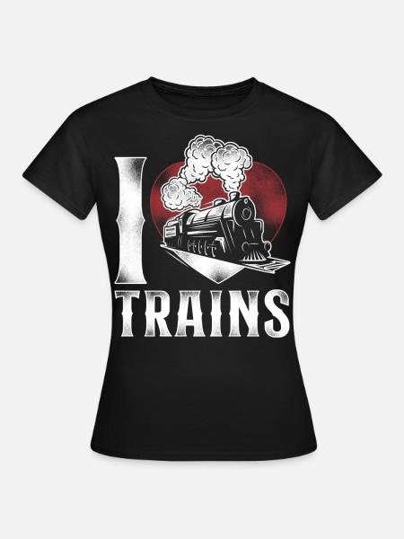 Steam Train Driver Trainspotting - Women's T-Shirt - black
