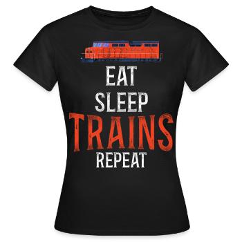 Conducteur de train diesel de marchandises - T-shirt Femme - noir - Devant - AI Model Female 172 dark (172cm)