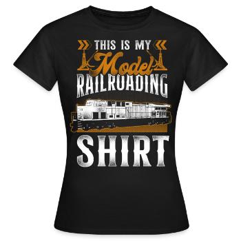 Freight Diesel Train Driver - Women's T-Shirt - black - Front - AI Model Female 172 dark (172cm)
