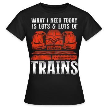 Freight Diesel Train Driver - Women's T-Shirt - black - Front - AI Model Female 172 dark (172cm)