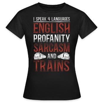 Conducteur de train diesel de marchandises - T-shirt Femme - noir - Devant - AI Model Female 172 dark (172cm)