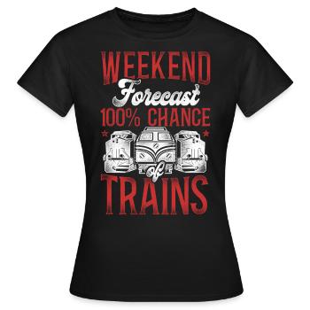 Freight Diesel Train Driver - Women's T-Shirt - black - Front - AI Model Female 172 dark (172cm)