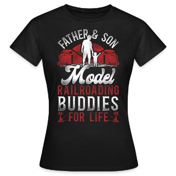 Freight Diesel Train Driver - Women's T-Shirt - black - Front - AI Model Female 172 dark (172cm)