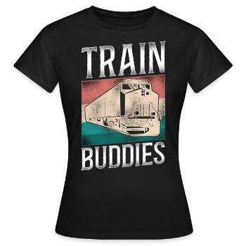 Conducteur de train diesel de marchandises - T-shirt Femme - noir - Devant - AI Model Female 172 dark (172cm)