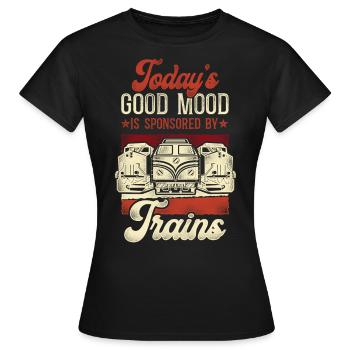 Freight Diesel Train Driver - Women's T-Shirt - black - Front - AI Model Female 172 dark (172cm)