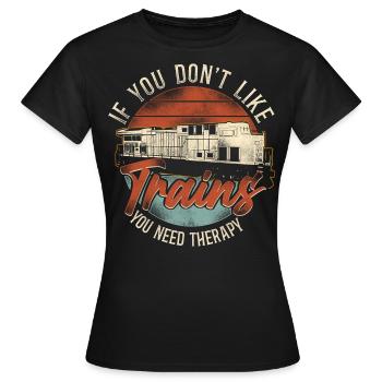 Conducteur de train diesel de marchandises - T-shirt Femme - noir - Devant - AI Model Female 172 dark (172cm)