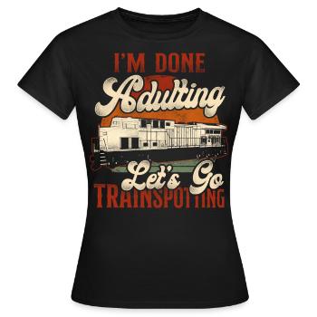 Conducteur de train diesel de marchandises - T-shirt Femme - noir - Devant - AI Model Female 172 dark (172cm)