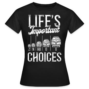 Freight Diesel Train Driver - Women's T-Shirt - black - Front - AI Model Female 172 dark (172cm)