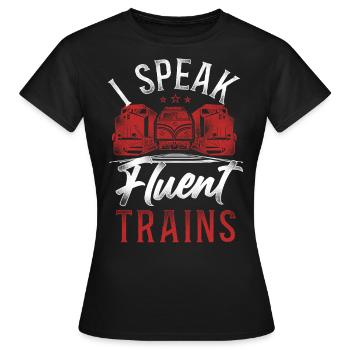Conducteur de train diesel de marchandises - T-shirt Femme - noir - Devant - AI Model Female 172 dark (172cm)