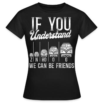 Conducteur de train diesel de marchandises - T-shirt Femme - noir - Devant - AI Model Female 172 dark (172cm)