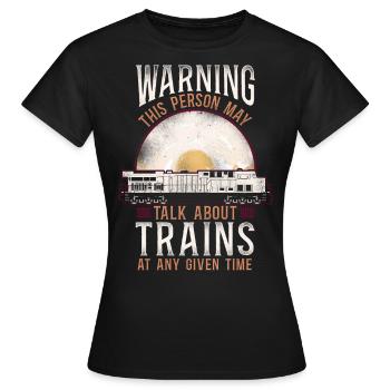 Conducteur de train diesel de marchandises - T-shirt Femme - noir - Devant - AI Model Female 172 dark (172cm)