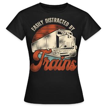 Conducteur de train diesel de marchandises - T-shirt Femme - noir - Devant - AI Model Female 172 dark (172cm)
