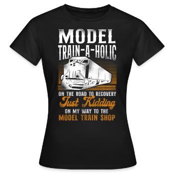 Conducteur de train diesel de marchandises - T-shirt Femme - noir - Devant - AI Model Female 172 dark (172cm)