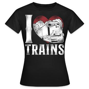 Conducteur de train diesel de marchandises - T-shirt Femme - noir - Devant - AI Model Female 172 dark (172cm)