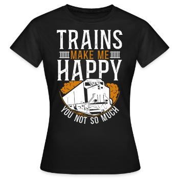 Conducteur de train diesel de marchandises - T-shirt Femme - noir - Devant - AI Model Female 172 dark (172cm)