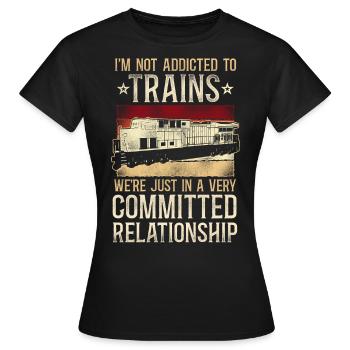 Freight Diesel Train Driver - Women's T-Shirt - black - Front - AI Model Female 172 dark (172cm)