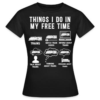 Conducteur de train diesel de marchandises - T-shirt Femme - noir - Devant - AI Model Female 172 dark (172cm)